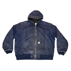 Vintage Carhartt J130 Hooded Jacket Faded Quilt Lined